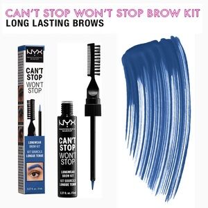 NYX Professional Makeup Can't Stop Won't Stop Longwear Brow Kit, Blue